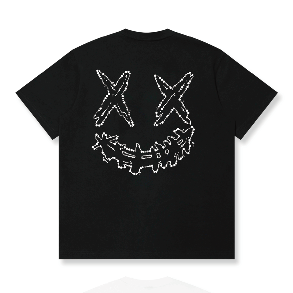 RickyisClown"Pearl Mark" Custom Ripped Smiley Tee   RIC“珍珠印记”定制撕裂笑脸短袖