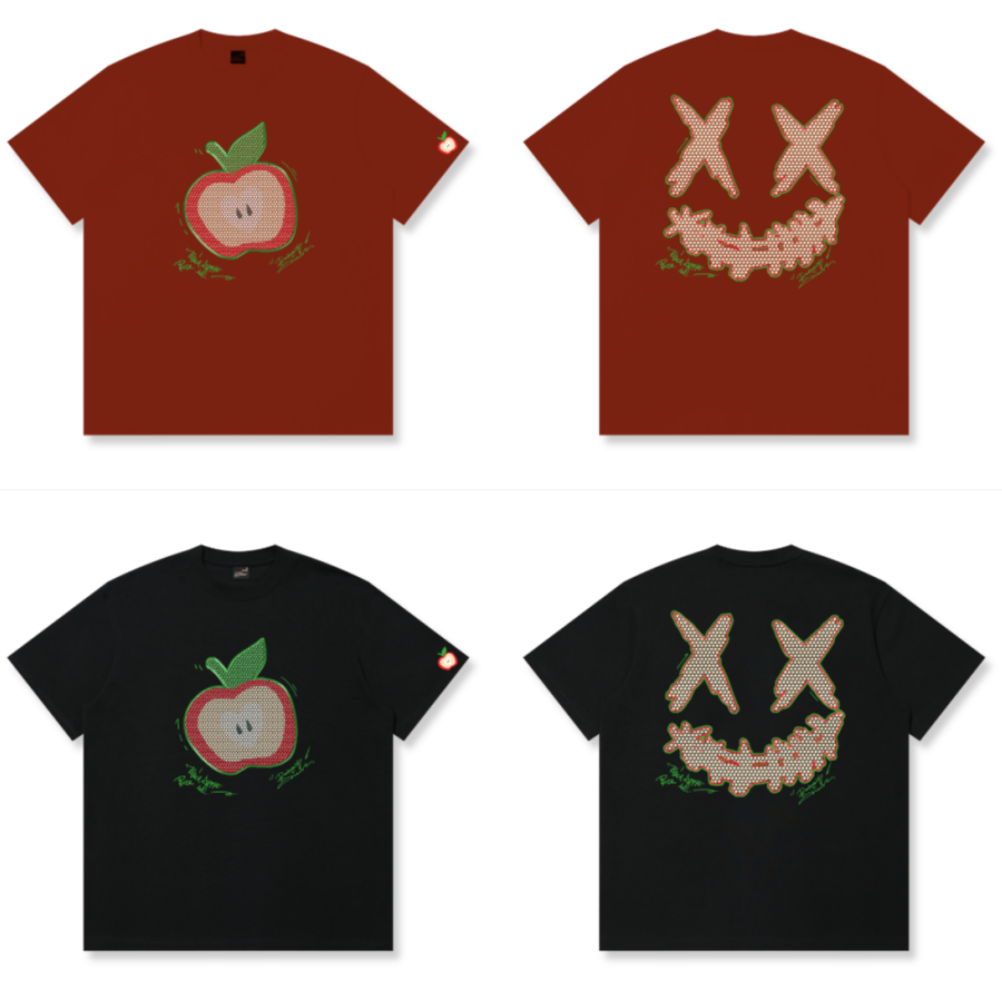 RickyisClown"CRYSTAL APPLE" Ripped Smiley Tee  RIC水晶苹果 撕裂笑脸短袖