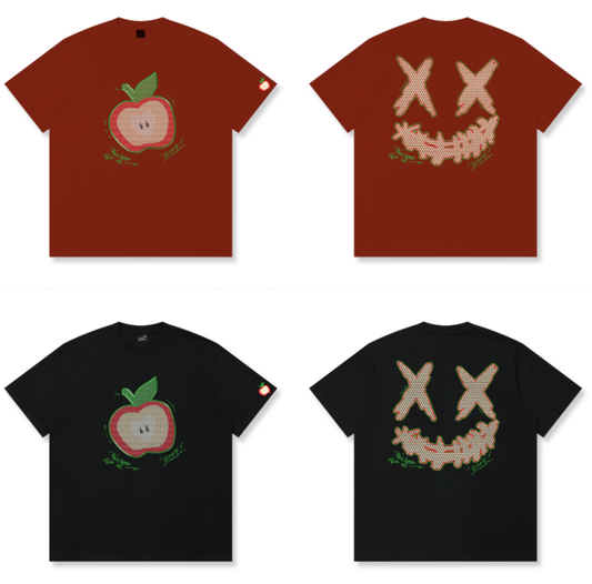 RickyisClown"CRYSTAL APPLE" Ripped Smiley Tee  RIC水晶苹果 撕裂笑脸短袖