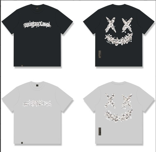 RickyisClown"LACE TEMPTATION" Patchwork Ripped Smiley Tee  RIC蕾丝风情 贴布绣撕裂笑脸短袖