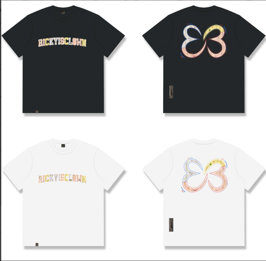 RickyisClown"SUMMER SPECTER" Patchwork Butterfly Tee  RIC彩色夏天 贴布绣蝴蝶短袖（蝴蝶IP款）
